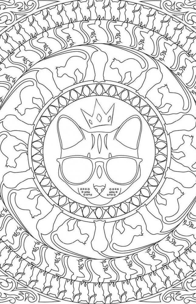 Кототерапия. Мини-раскраска-антистресс для творчества и вдохновения фото книги 8