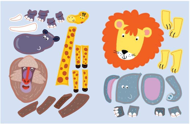 Комплект книг. Наклейки с загадками. Собери по частям (количество томов: 4) фото книги 4