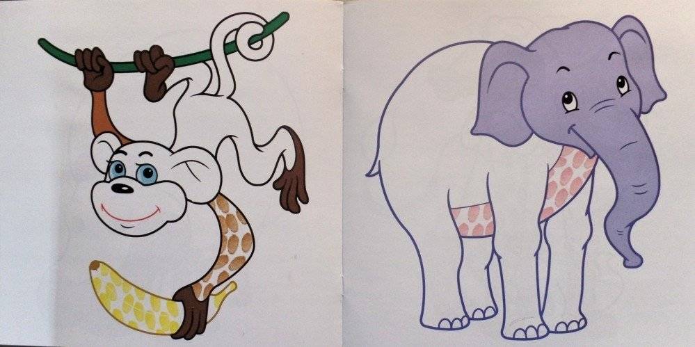 Раскраска. Рисуем пальчиками. Зоопарк фото книги 2