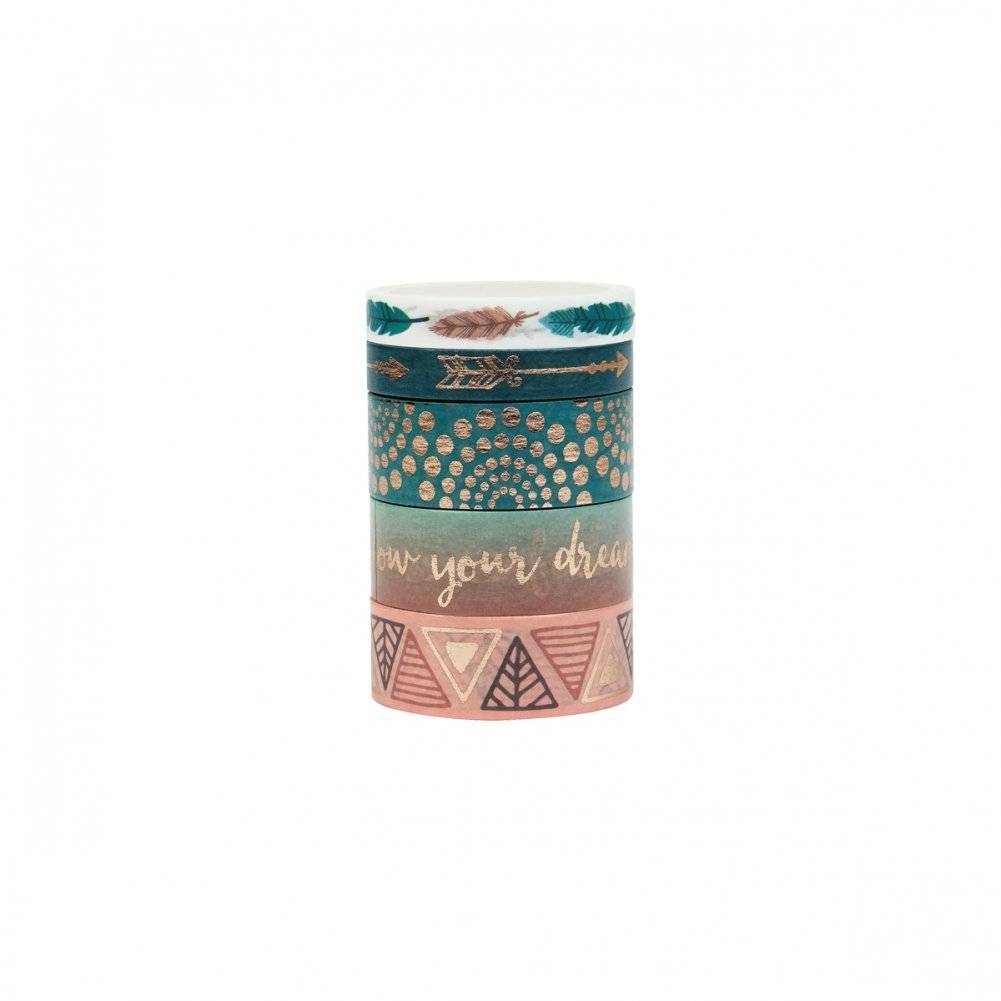 Набор клейких декоративных лент MESHU "Feather", 5 шт. Арт. MS_52079 фото книги 2