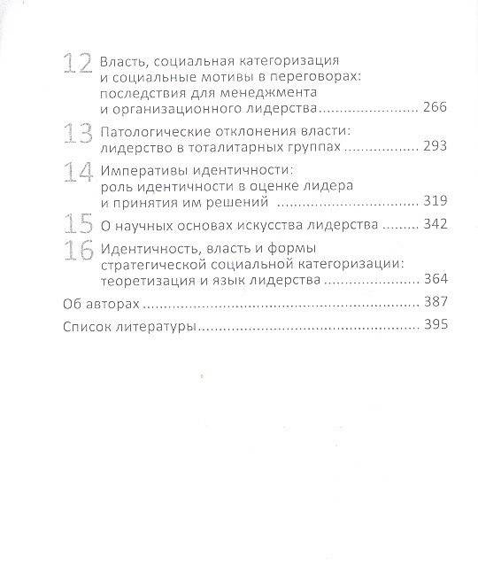 Лидерство и власть. Процессы идентичности в группах и организациях фото книги 3
