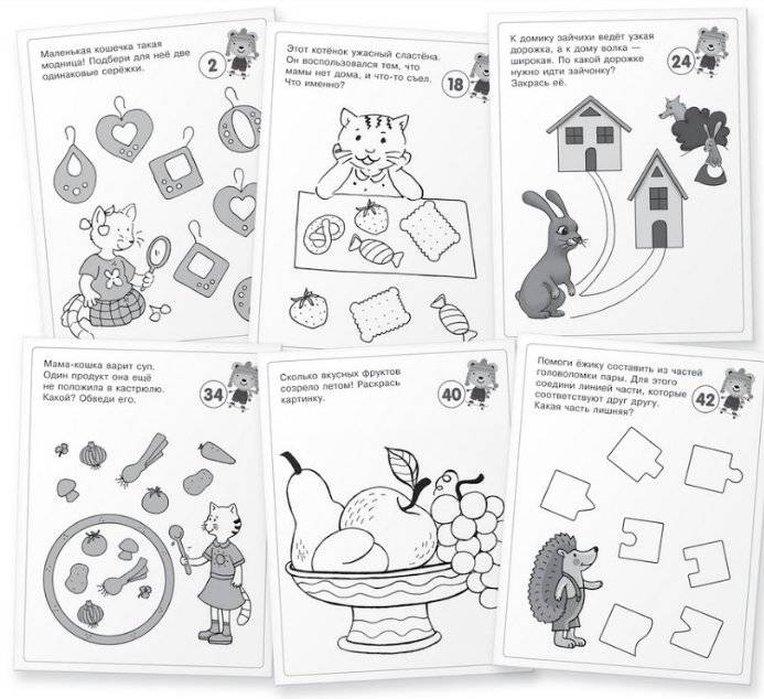 Набор занимательных карточек для дошколят. Мишутка фото книги 2