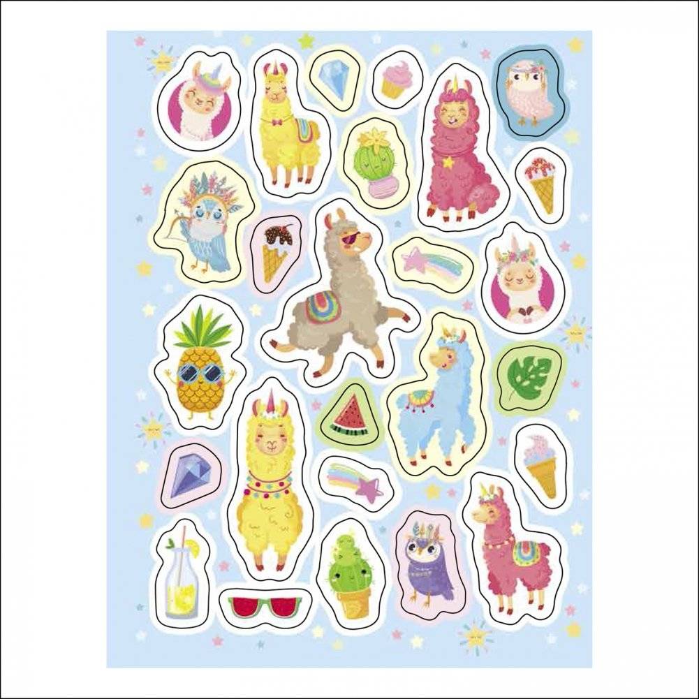 100 наклеек. Ламы фото книги 4