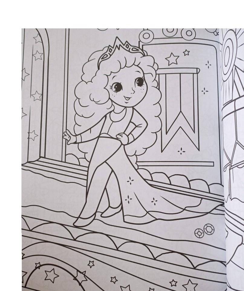 Раскраска. 100 милых картинок для девочек фото книги 4