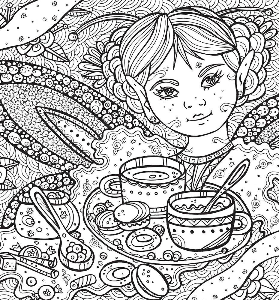 Раскраска-антистресс. Сад эльфов фото книги 7