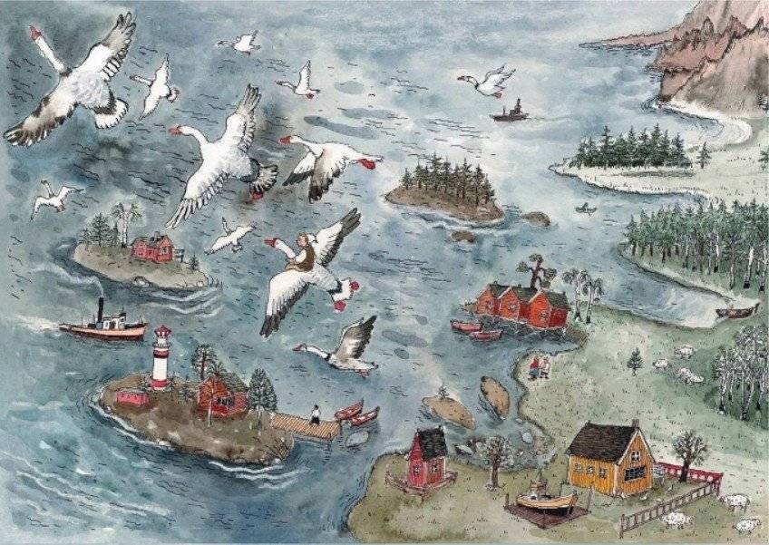 Удивительное путешествие Нильса Хольгерссона с дикими гусями по Швеции фото книги 4