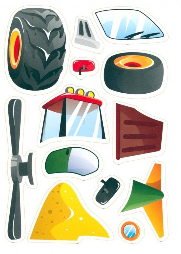 Весёлый конструктор из наклеек. Едем – едем фото книги 2