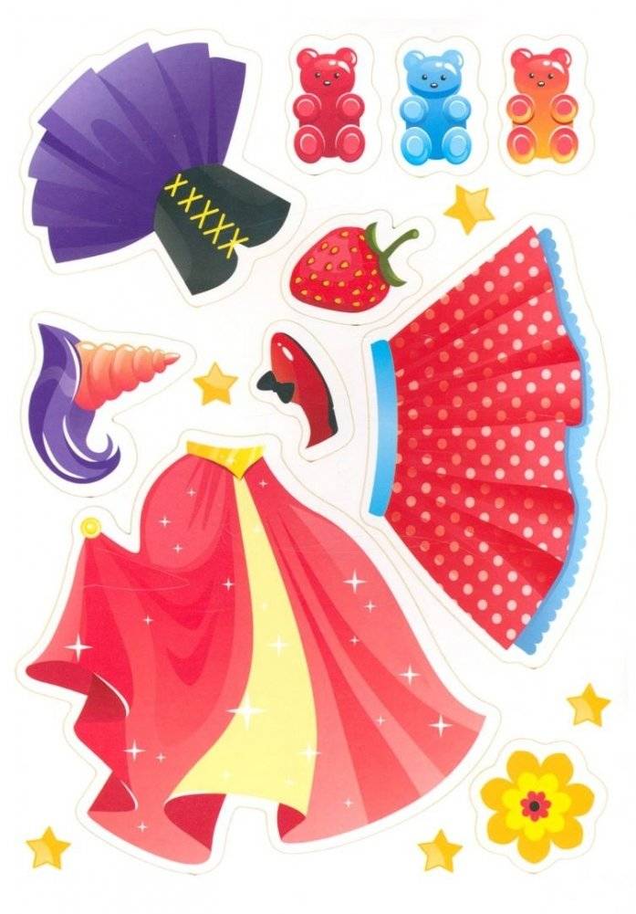 Весёлый конструктор из наклеек. Для девочек фото книги 2