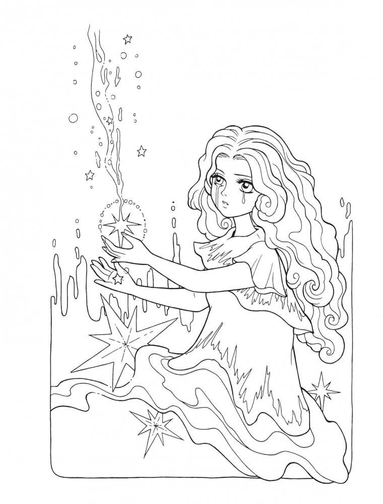 Creative Haven Manga Muses Coloring Book: Inspiring Anime, Manga, & Pop Surrealist Designs фото книги 3