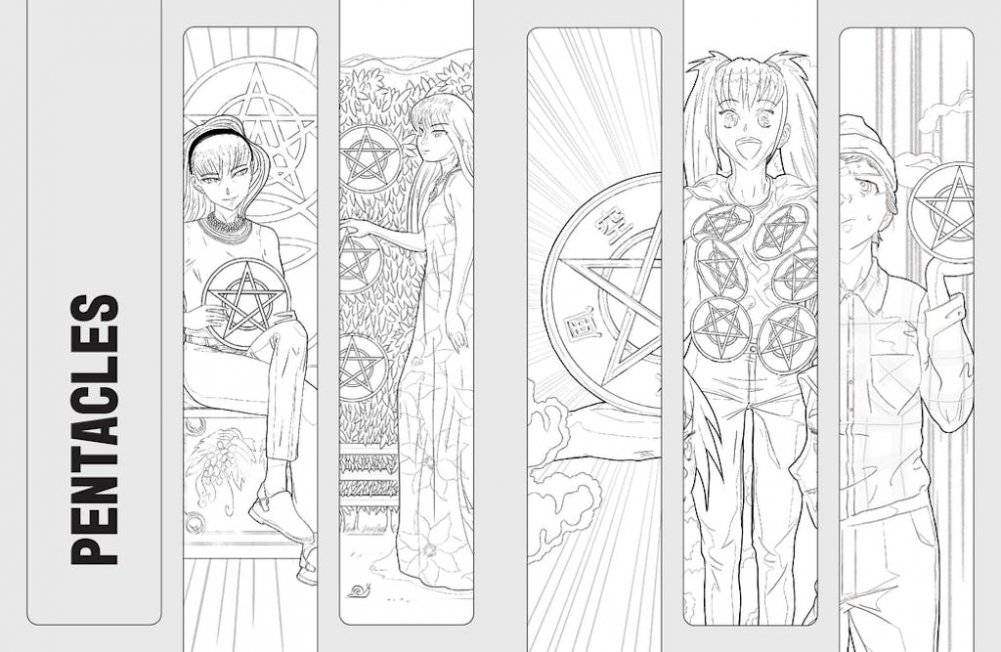 Manga Tarot: a Colouring Book фото книги 4