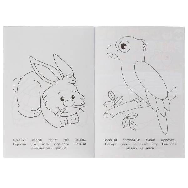 Раскраска-малышка. Милые питомцы. 16 заданий фото книги 3