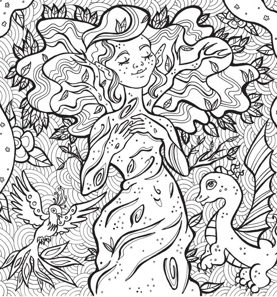 Раскраска-антистресс. Волшебный лес единорогов фото книги 3