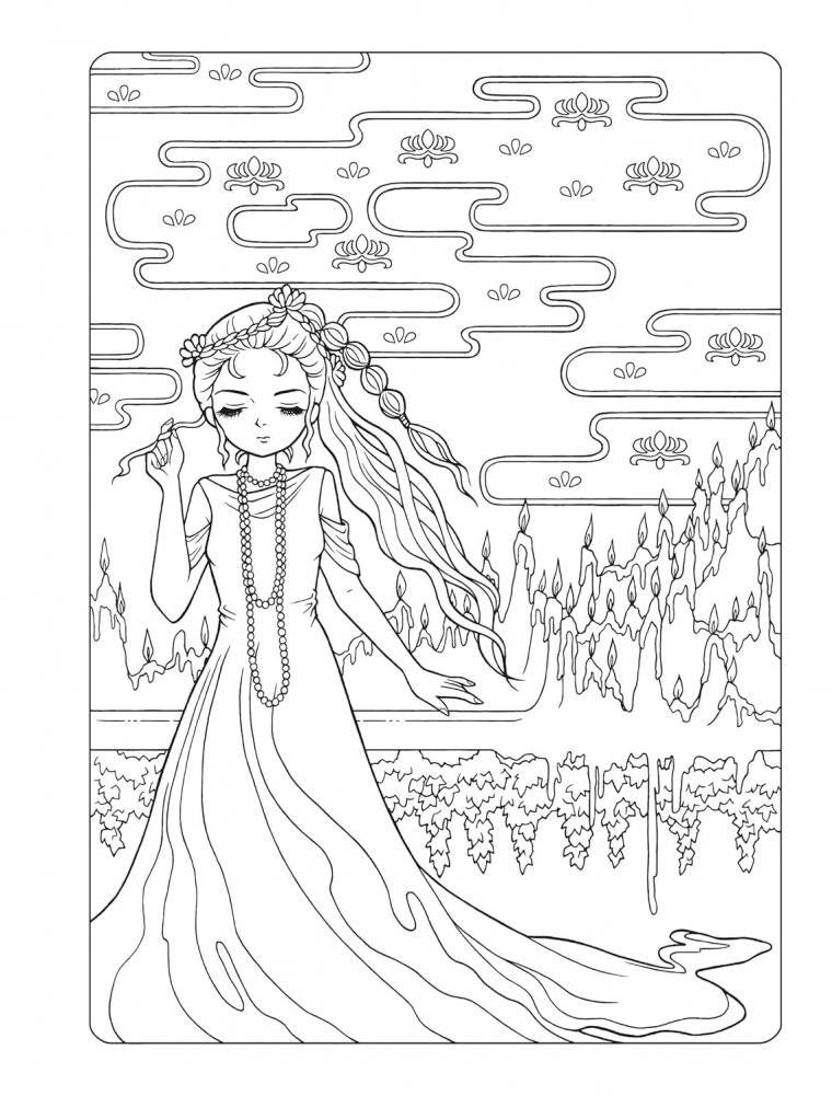 Creative Haven Manga Muses Coloring Book: Inspiring Anime, Manga, & Pop Surrealist Designs фото книги 4