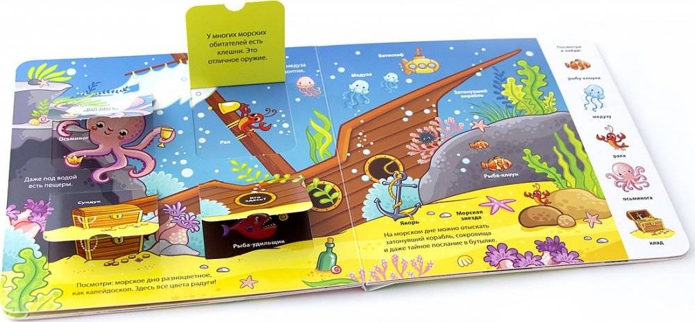 Книжка с окошками "Мои первые слова. Море" фото книги 2