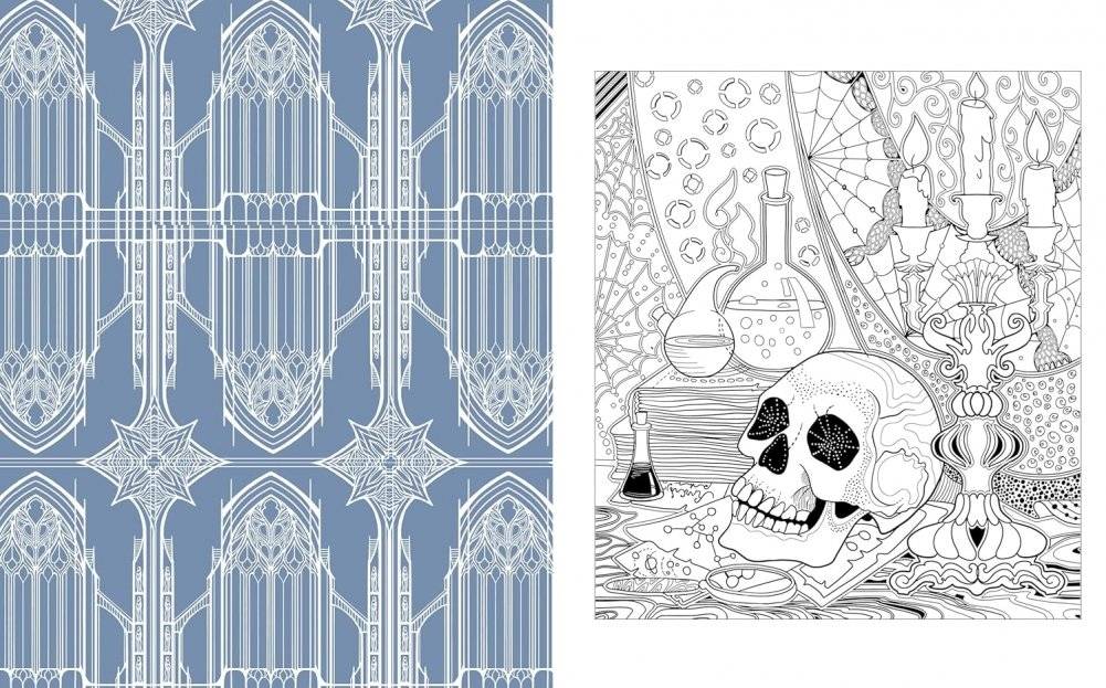 The Gothic Colouring Book фото книги 3