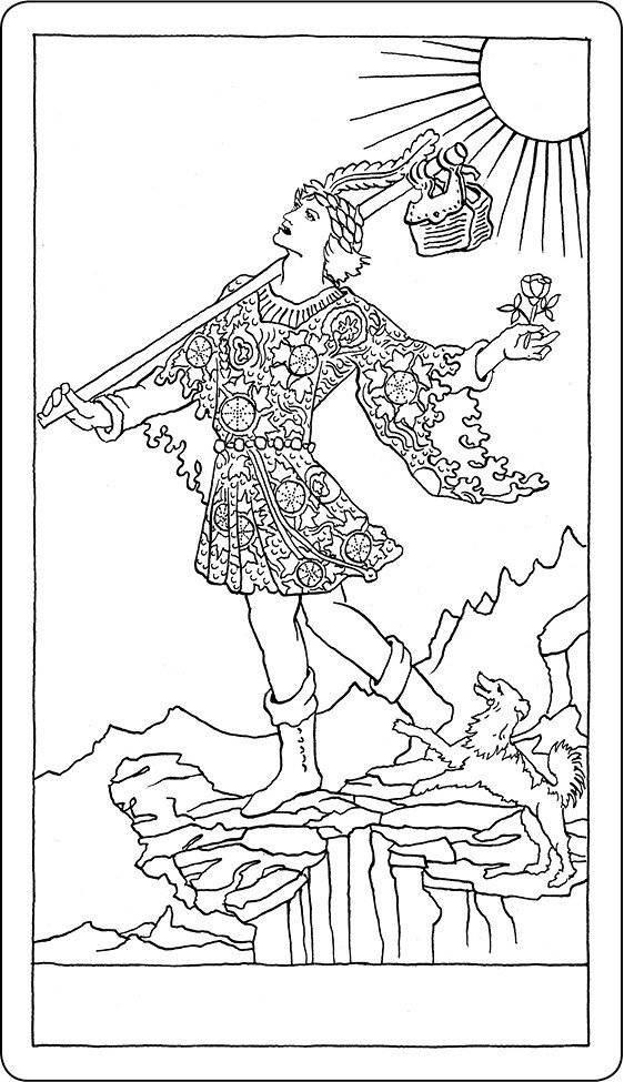 Таро Уэйта в контурах. 78 карт для раскрашивания и медитации фото книги 3