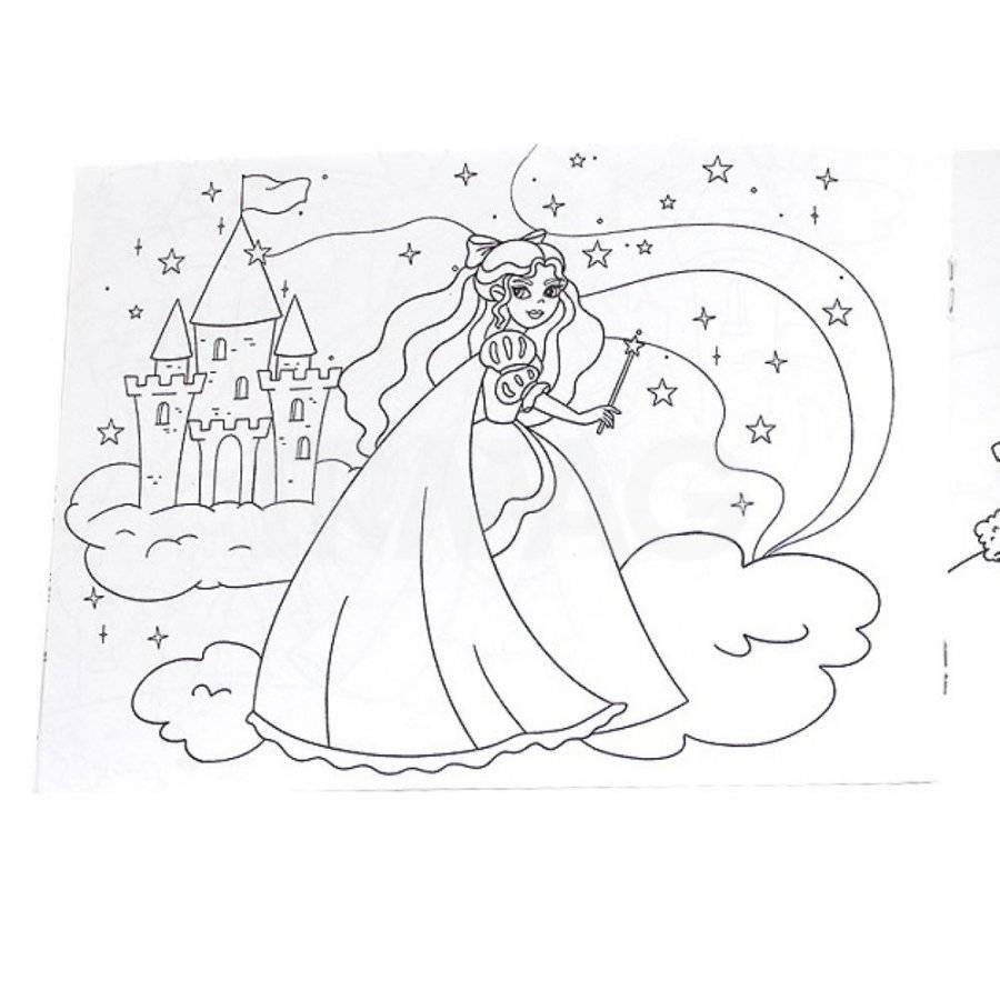 Раскраска альбомная "Для девочек" фото книги 3