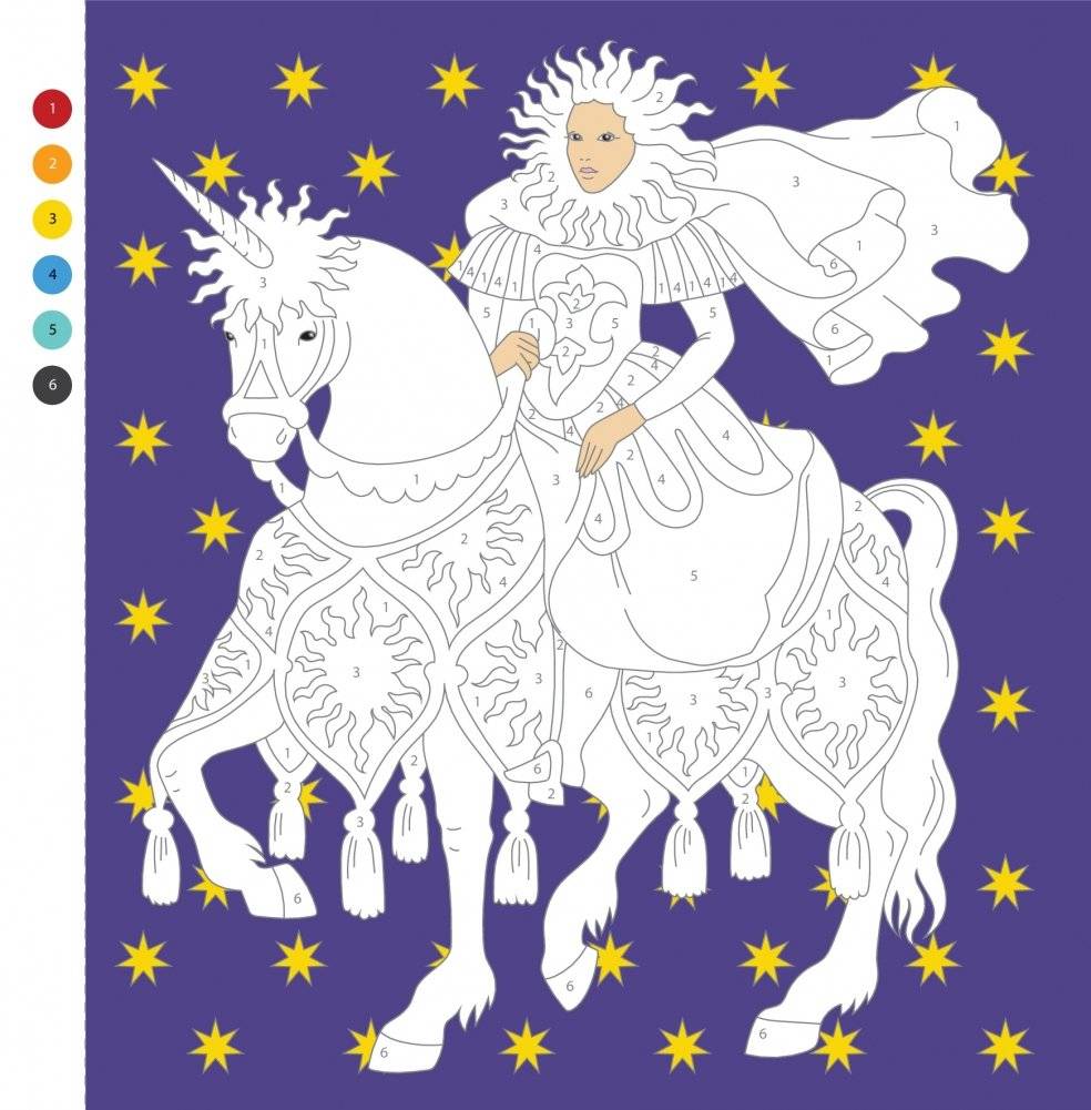 Единороги. Волшебный мир. Цветовой квест по номерам, по пикселям, по точкам фото книги 3