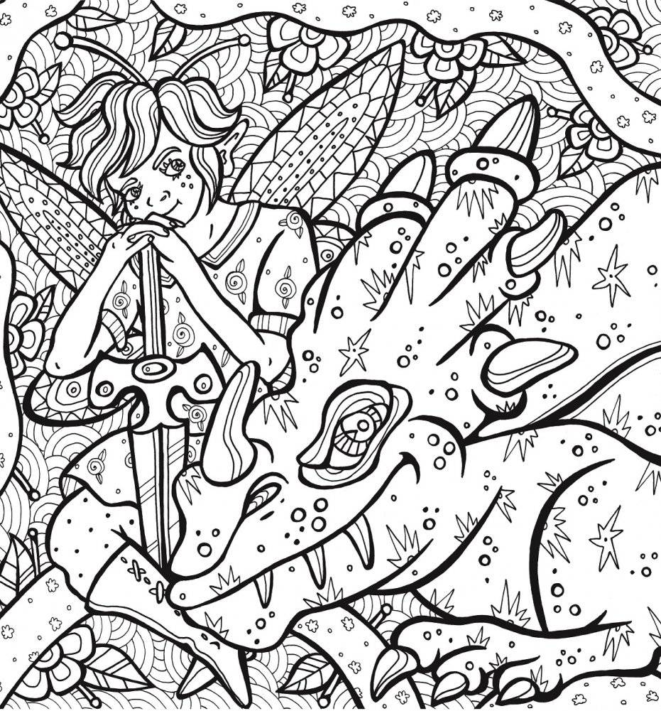 Раскраска-антистресс. Невероятные драконы фото книги 6