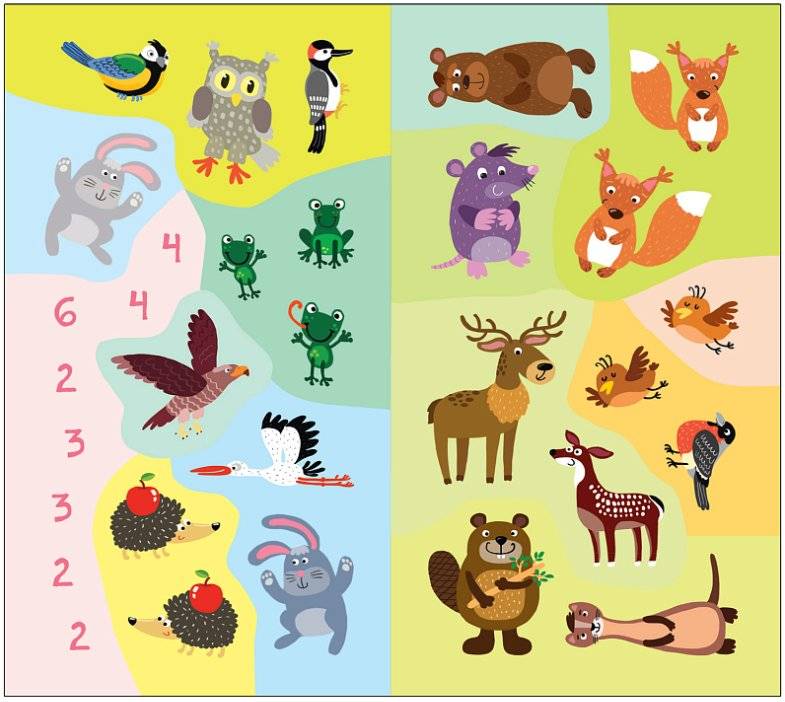 Найди, посчитай, наклей. В лесу фото книги 3