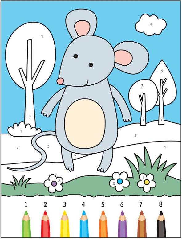 Раскрашиваем по цифрам. В лесу фото книги 4