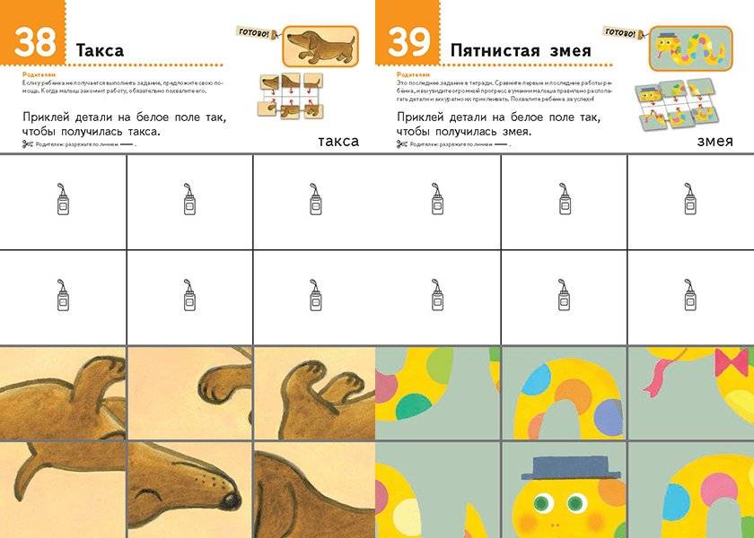 Kumon. Первые шаги. Давай клеить! Забавные животные фото книги 5