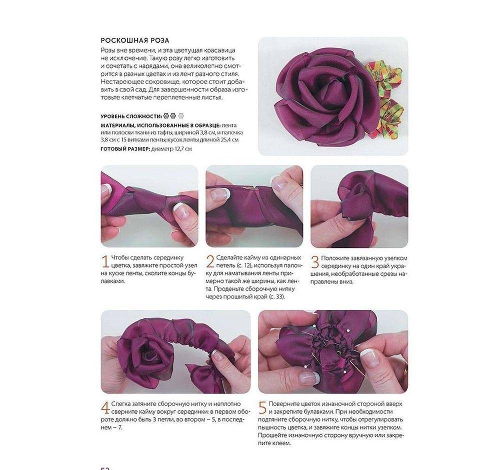 Цветы из лент, ткани и тесьмы. Модные украшения своими руками! фото книги 4