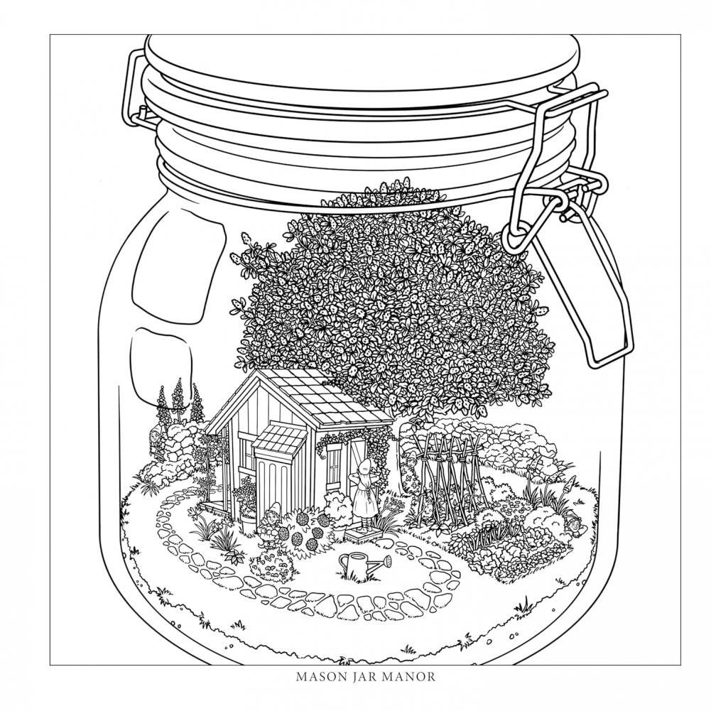 Tiny Worlds: Secret Wonders: An Artist's Coloring Book of Captivating Capsules and Miniature Universes фото книги 3