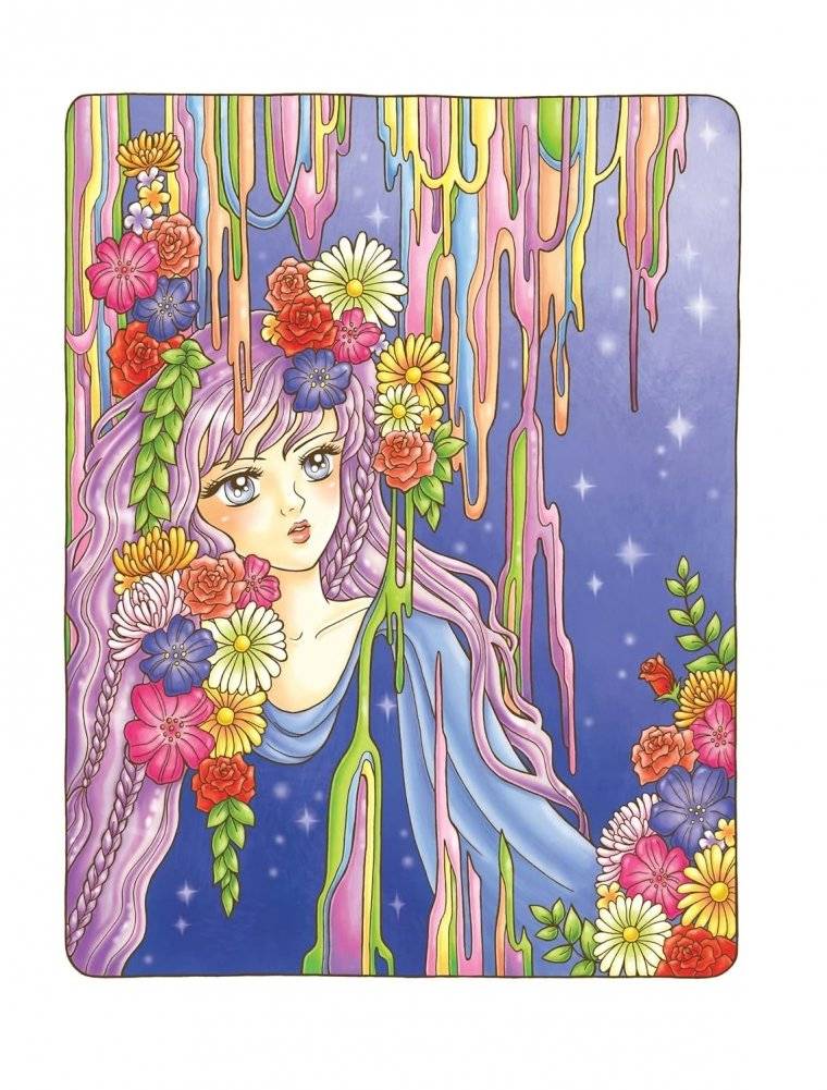 Creative Haven Manga Muses Coloring Book: Inspiring Anime, Manga, & Pop Surrealist Designs фото книги 2