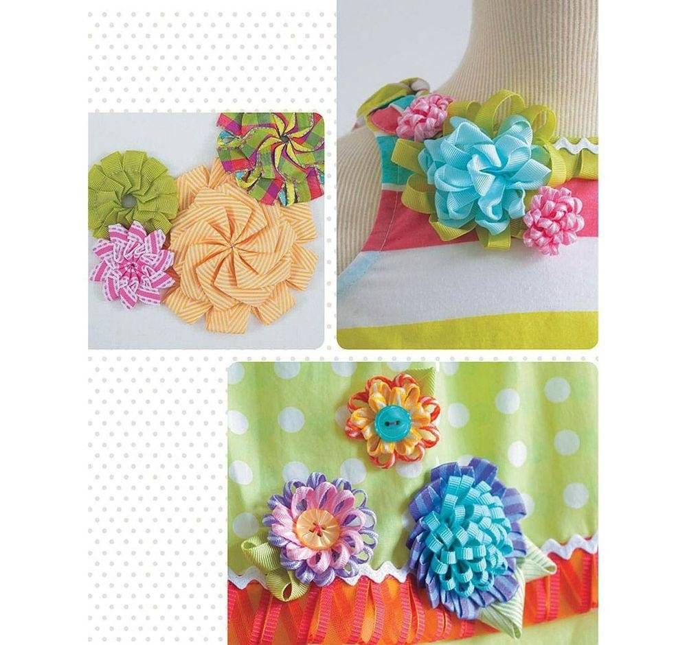 Цветы из лент, ткани и тесьмы. Модные украшения своими руками! фото книги 3