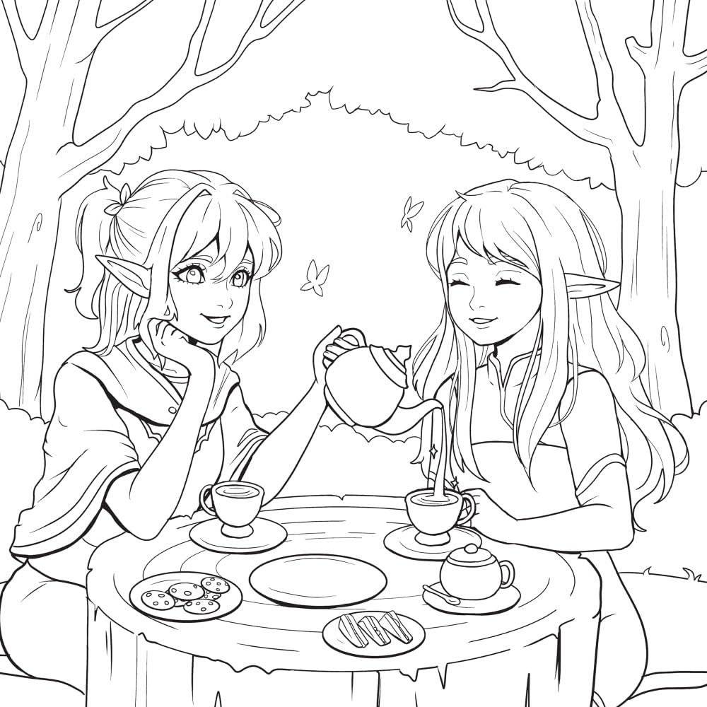 Everyday Magic: A Cozy Fantasy Coloring Book фото книги 4