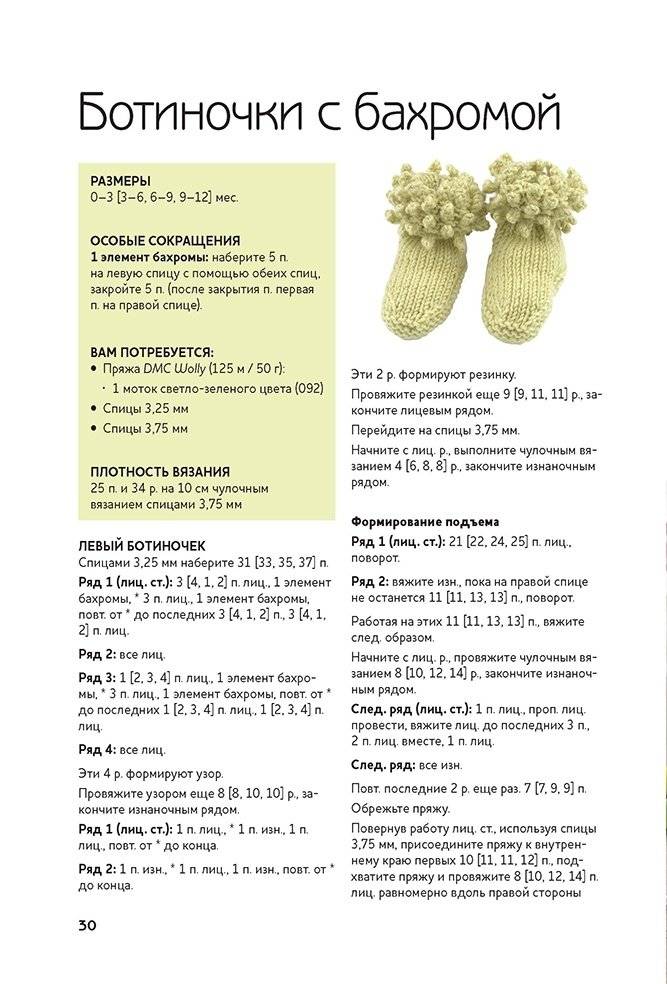 Пинетки для малышей. Вяжем спицами фото книги 4
