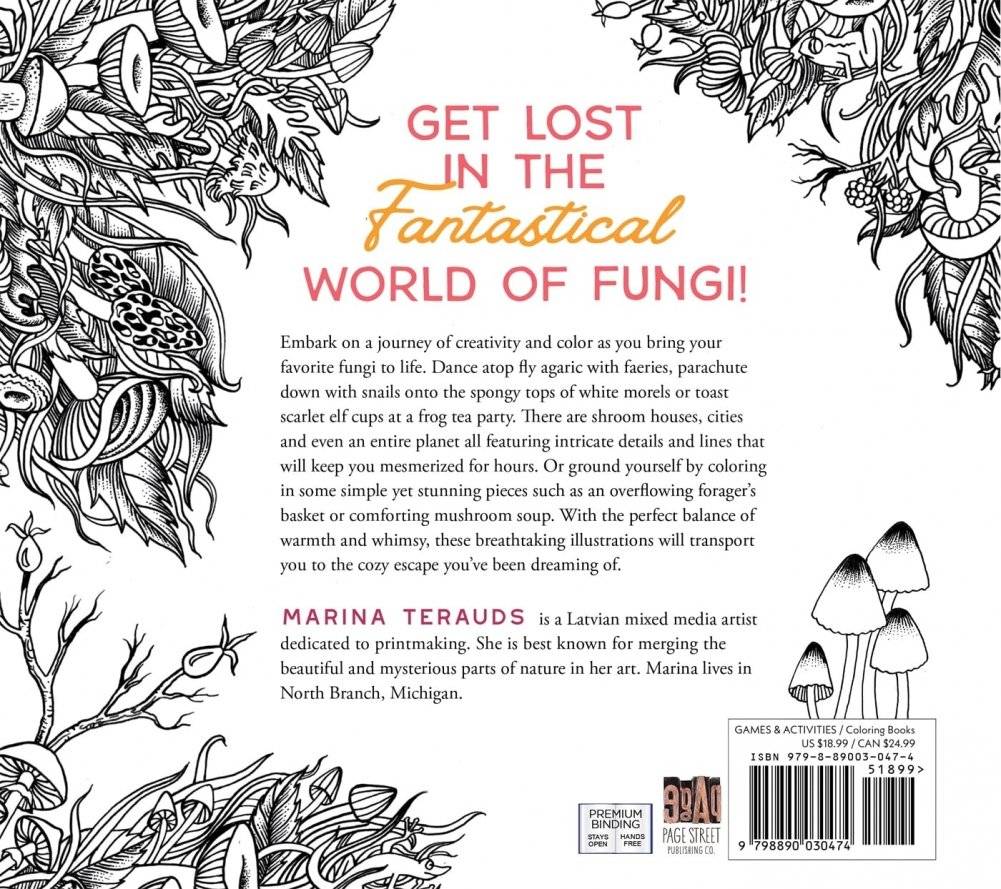 Magical Mushrooms Coloring Book фото книги 2