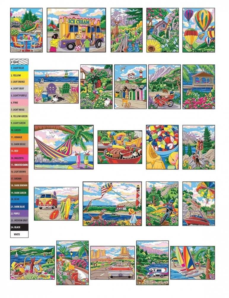 Creative Haven Endless Summer Color by Number фото книги 2