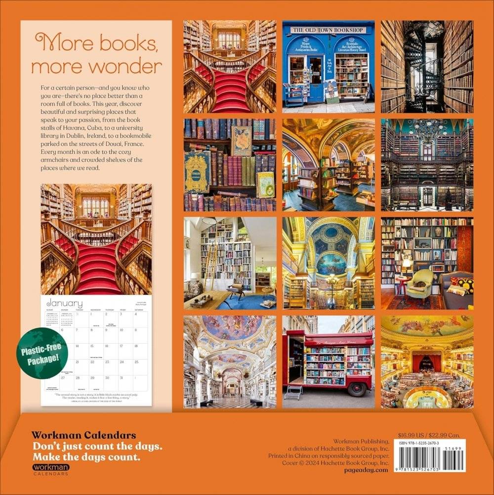 A calendar for book lovers wall calendar 2025 фото книги 2