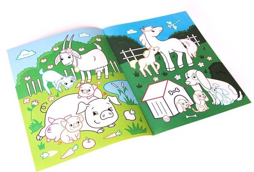 Первые зверюшки. Раскраска для самых маленьких фото книги 3