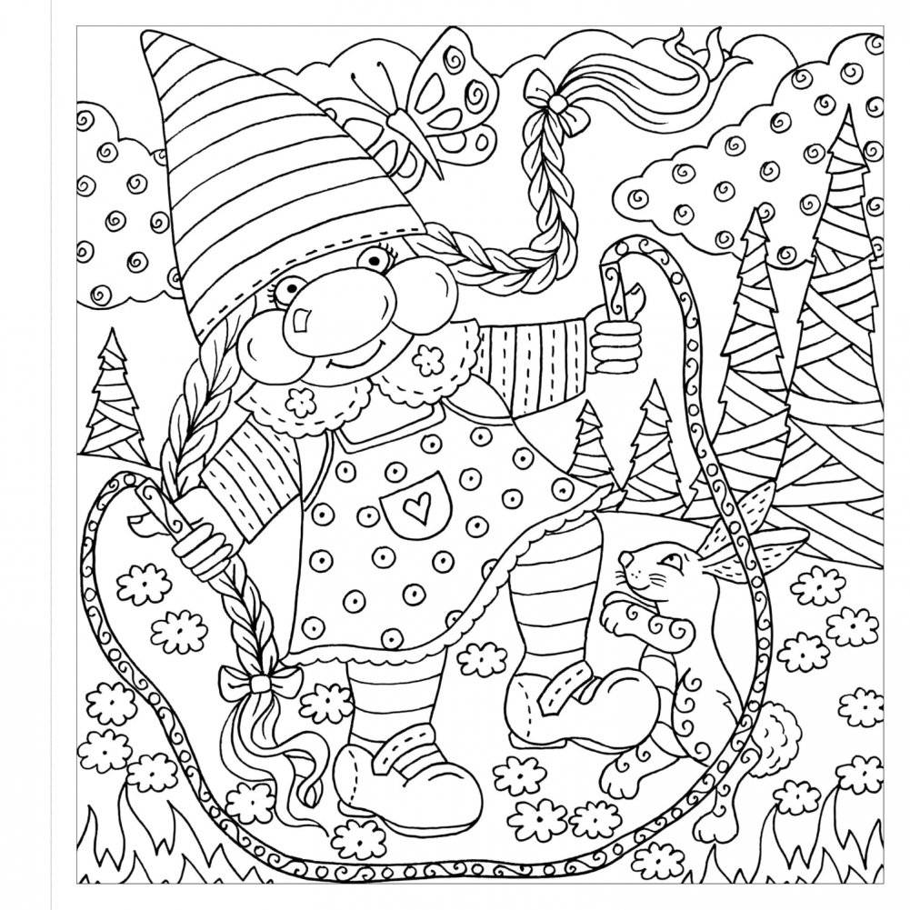 Zendoodle Colorscapes: Playful Gnomes: Happy Friends to Color and Display фото книги 4