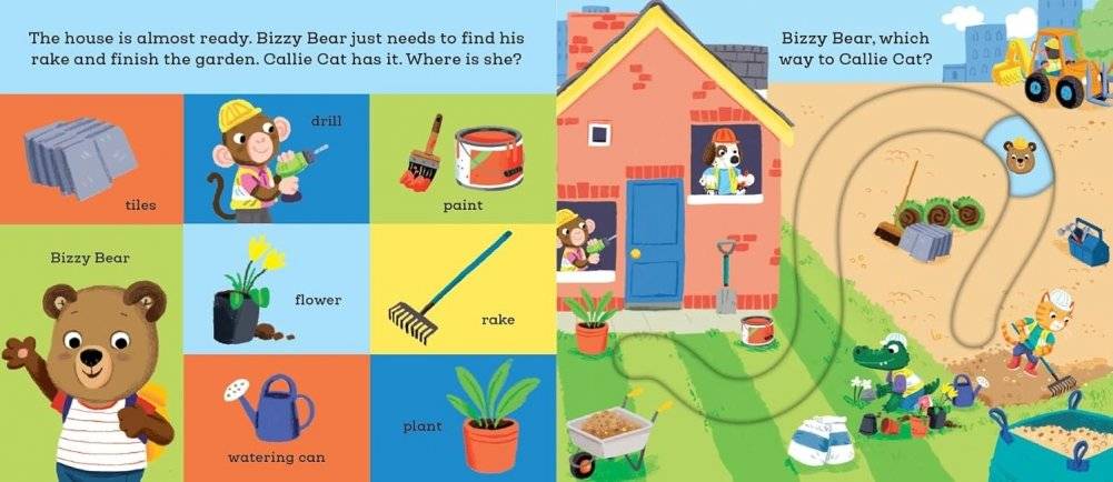 Bizzy Bear: Find and Follow on the Building Site фото книги 4