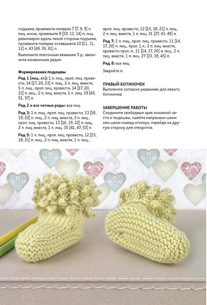 Пинетки для малышей. Вяжем спицами фото книги 5