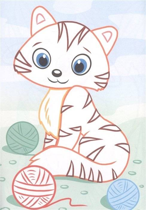 Раскраска с цветным контуром. Для малышей фото книги 4