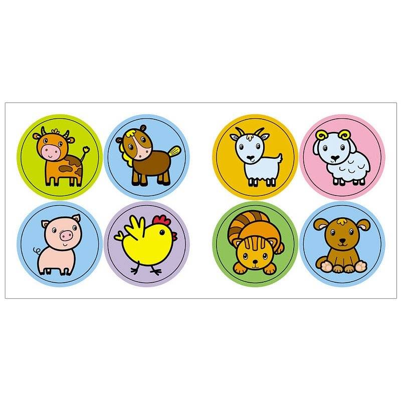 Раскраска с наклейками "В деревне" фото книги 4