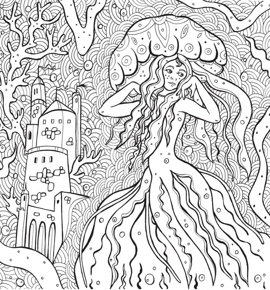 Раскраска-антистресс. Тайны подводных садов фото книги 3