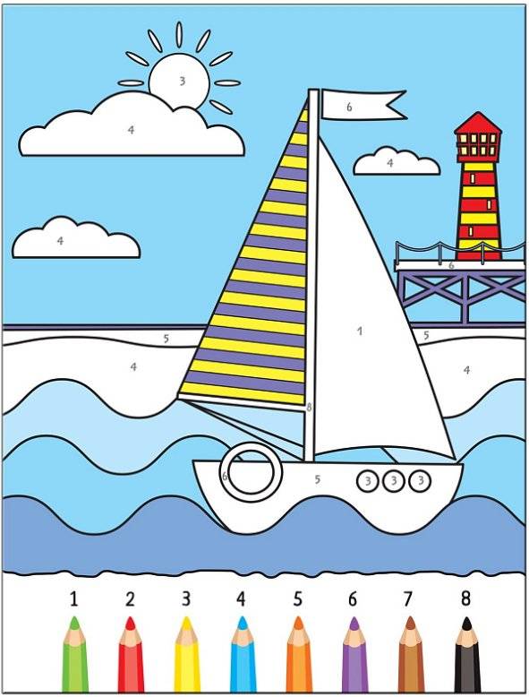 Раскрашиваем по цифрам. В дороге фото книги 4