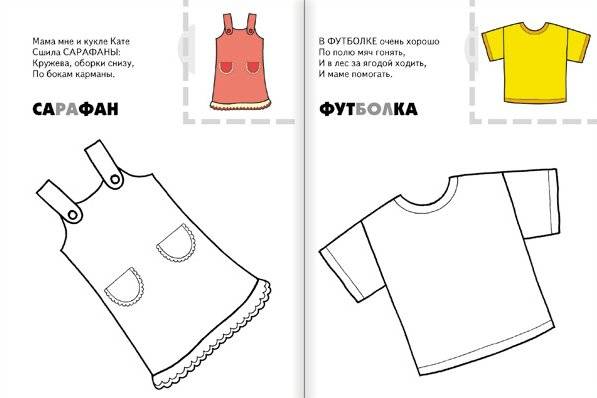 Назови, раскрась, наклей: Летняя одежда фото книги 2