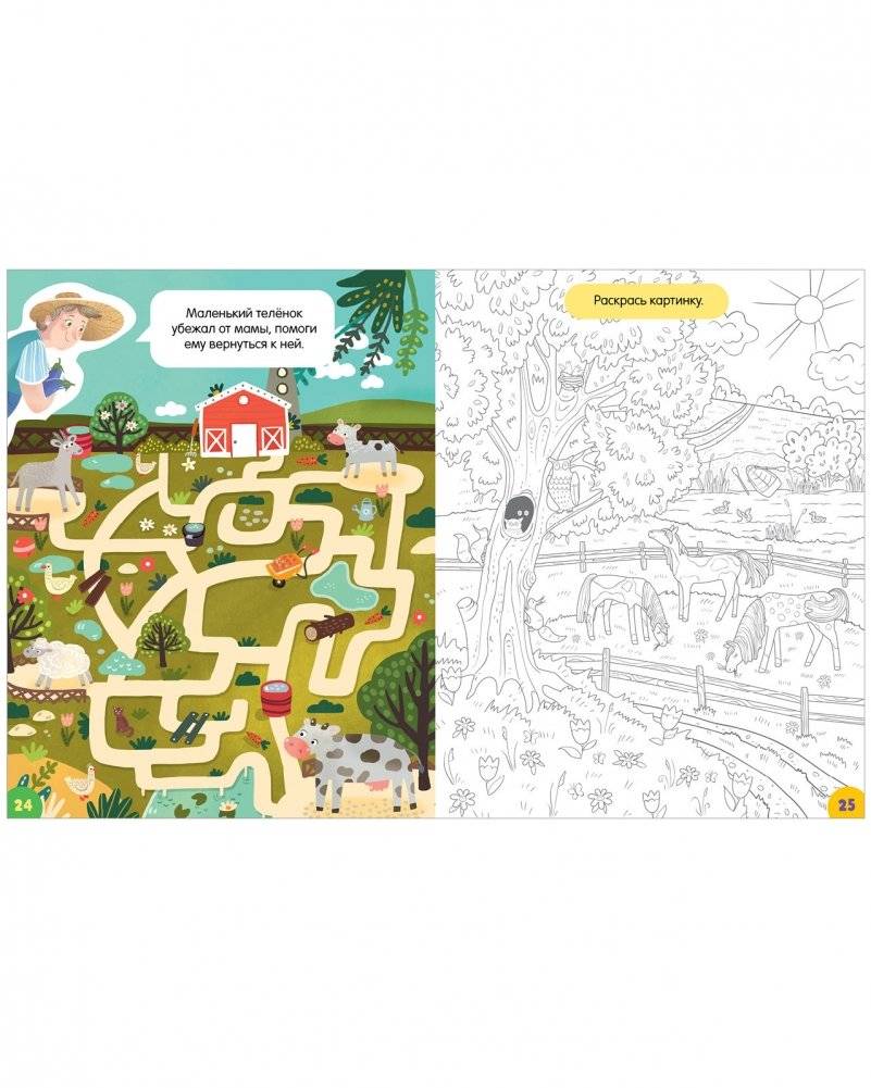 Clever-активити. Большая книжка игр и заданий. В деревне фото книги 5