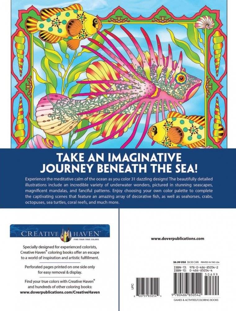 Creative Haven Enchanting Oceans coloring book фото книги 2