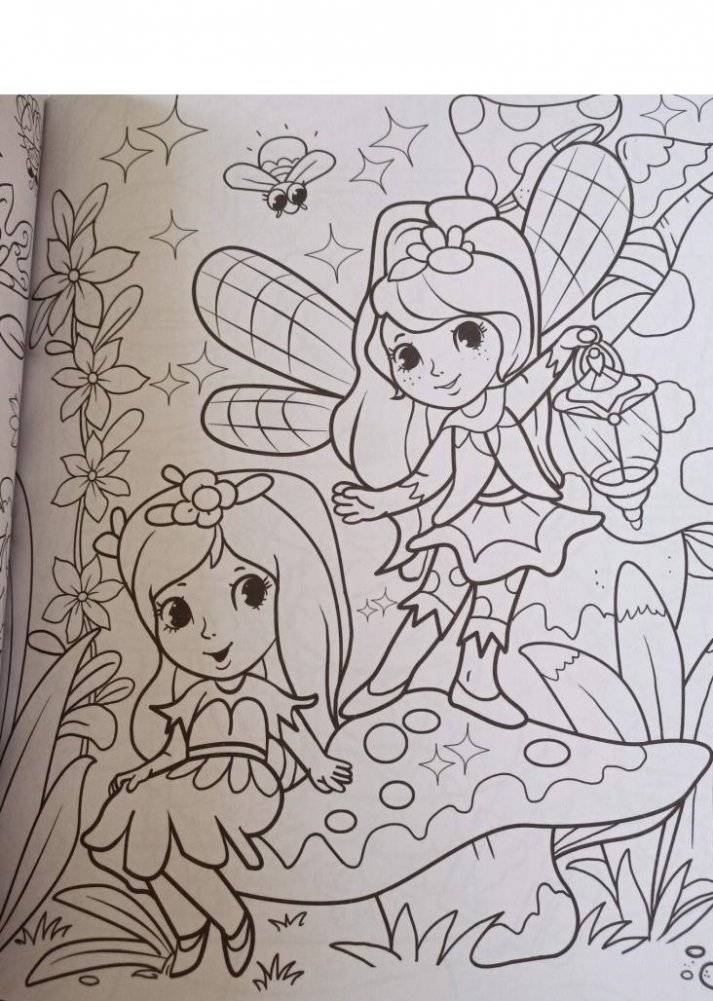 Раскраска. 100 милых картинок для девочек фото книги 3