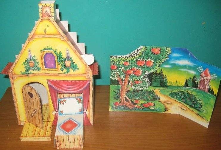 Домашний театр. Книжка-игрушка. Собираем без клея. В 6-ти выпусках. Выпуск 3: Дюймовочка. Красная шапочка. Подарки феи. Госпожа Метелица фото книги 3