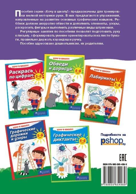 Штриховки. Хочу в школу! 5-6 лет фото книги 3