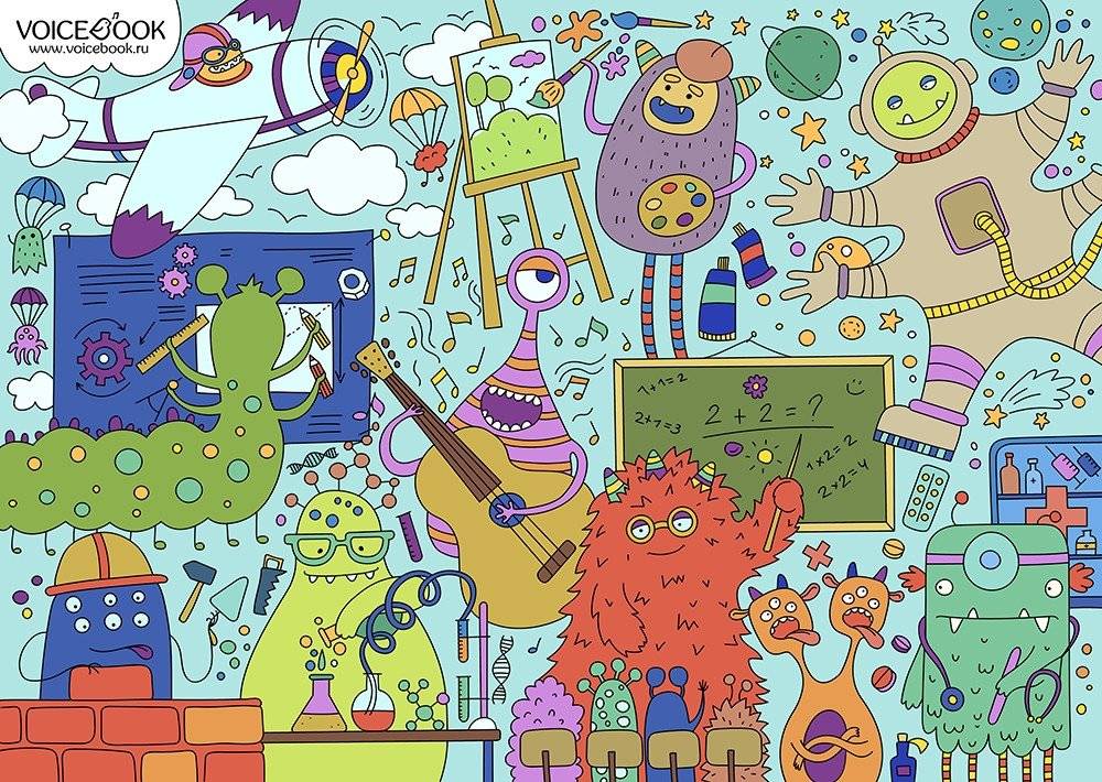 Гигантская раскраска "Монстрики", 120х85 см фото книги 2